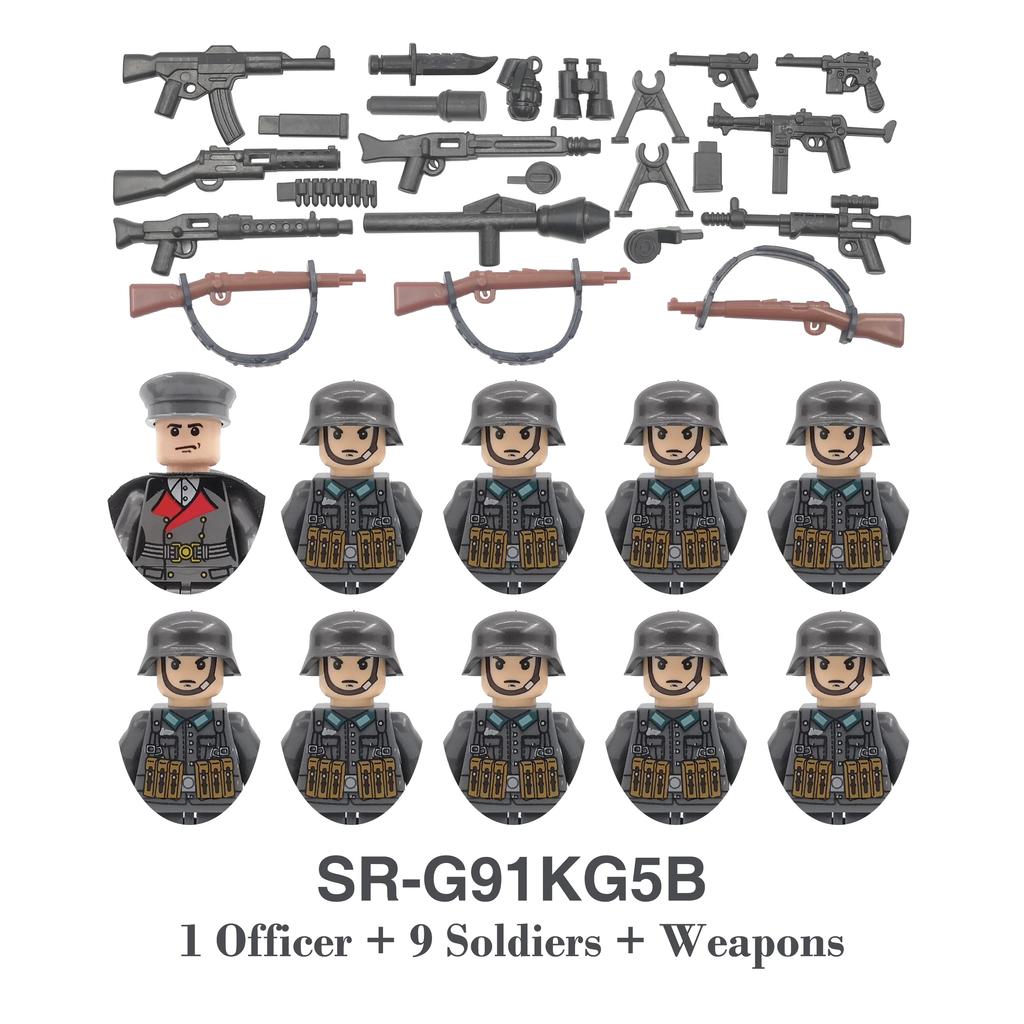 DIY WK2 Infanterie Sanitäter Soldat Motorrad Sowjetische US-Armee Militär Waffe Waffen Baustein Ziegel Kinder Kind Geschenke Spielzeug