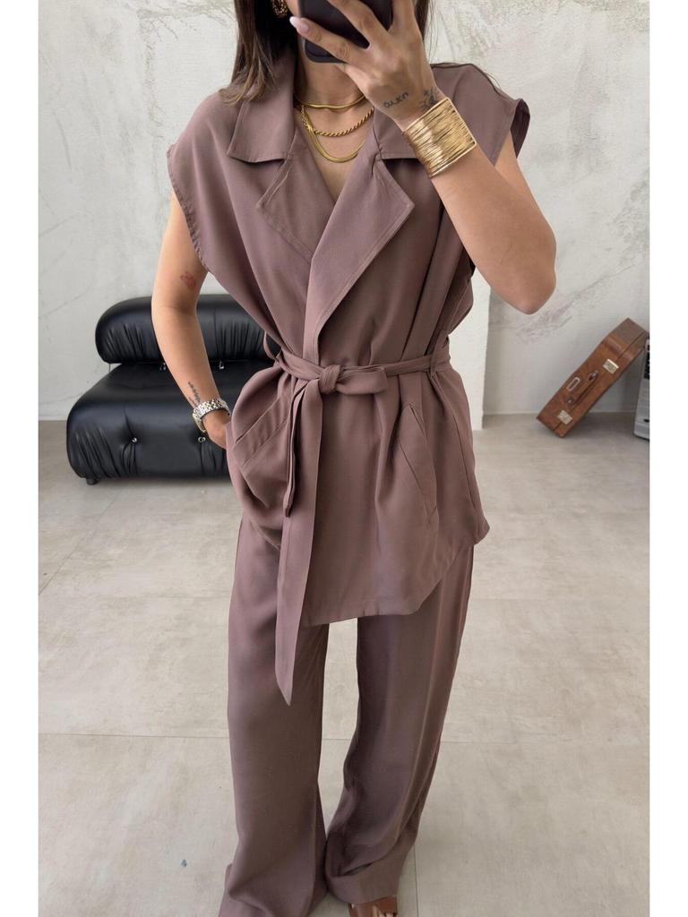 Elegant Autumn Cross-Border Fashion Set: European & American Style 2026 Women's Straight Casual Pants
