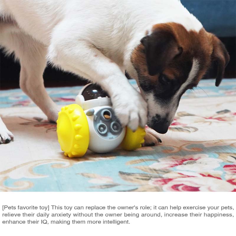 Interactive Balance Car Treat Dispenser Toy for Cats & Dogs, Rolling Puzzle Slow Feeder Enrichment Game to Relieve Boredom