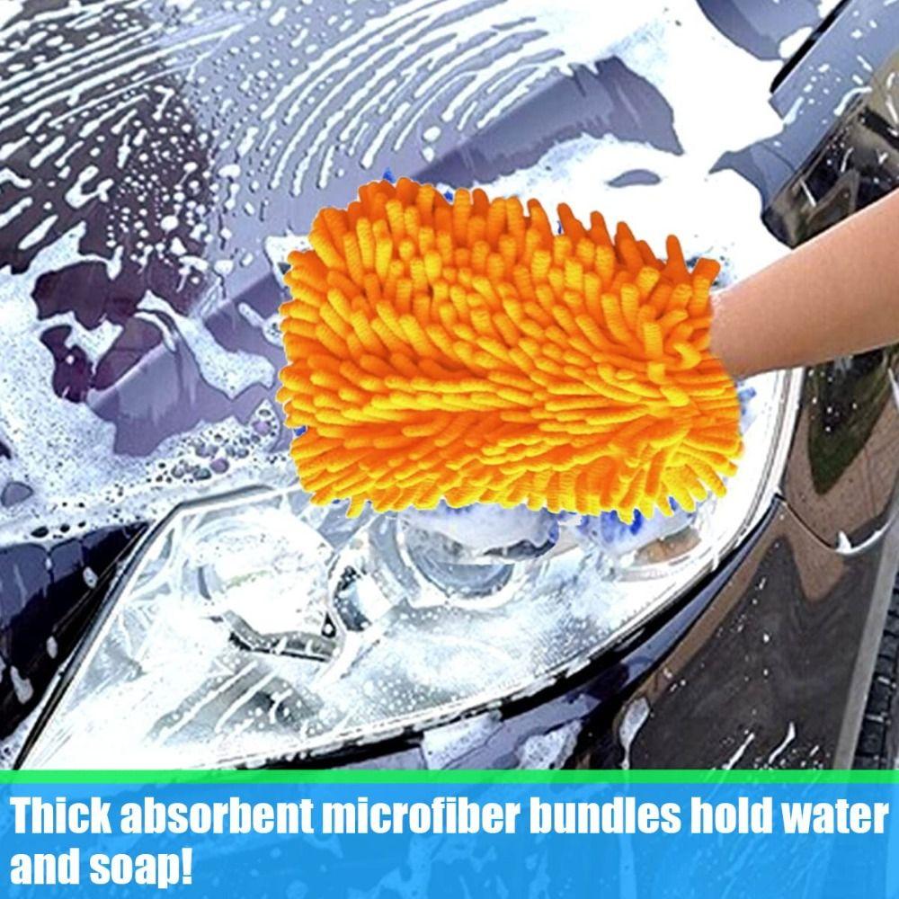 Chenille Car Washing Gloves Microfiber Cleaning Tools Brush Car Cleaning Gloves  Auto Care