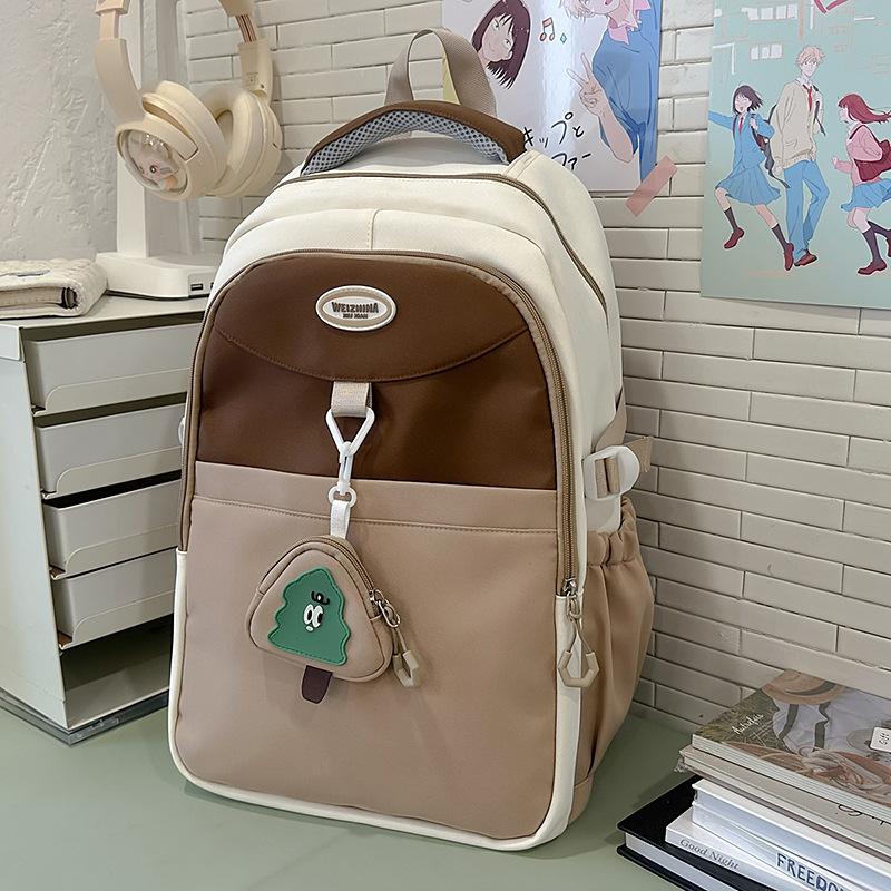 

Свежий и милый контрастные цвета рюкзак для девочки для учениц средней школы рюкзак большой вместимости высокой ценности