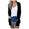 Women's Solid Color Top Long Sleeve Cardigan Top Lightweight Long Jacket