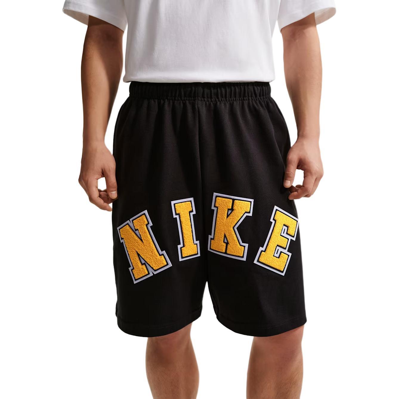 Nike Life Midweight Shorts  Black University Gold  Men s IF2236-010 M