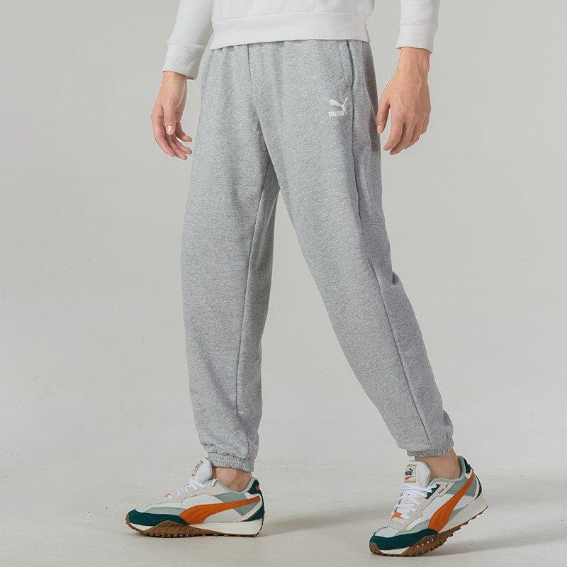 PUMA Knitted Sweatpants Men's Gray 533118-04