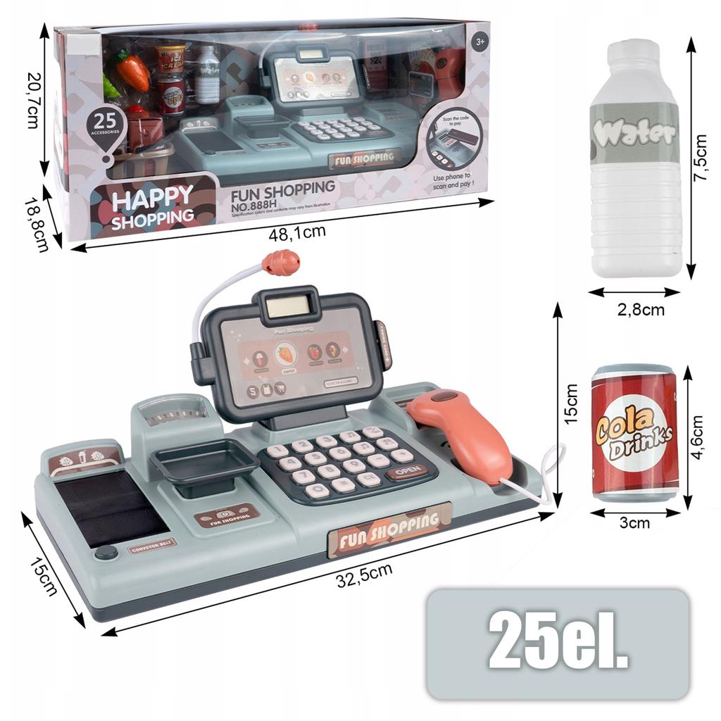 [PACZB] Electronic Cash Register with 25-Electric Scanner and LED Sound Z3052