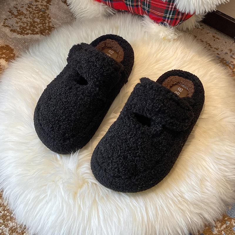 Neue Baumwollschuhe und Hausschuhe mit dicker Sohle, höhenvergrößernd, modisch und lässig für vielseitige Frauen