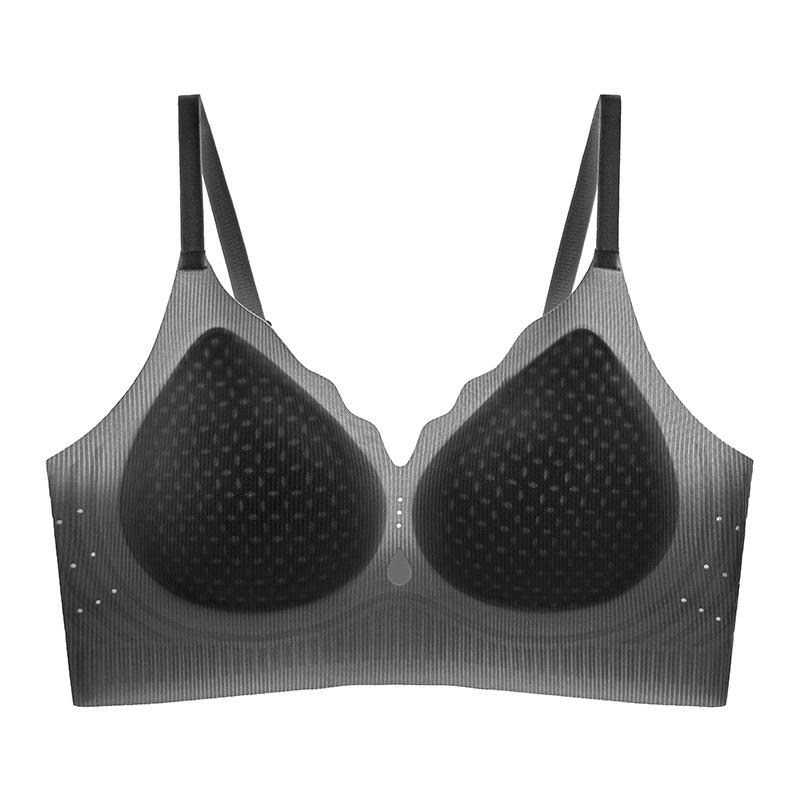 

Traceless without steel ring, close the secondary breasts, women s big breasts show small gathering bra cover 11 gathering to prevent sagging m(recommended weight 45-52.5kg ) чёрный