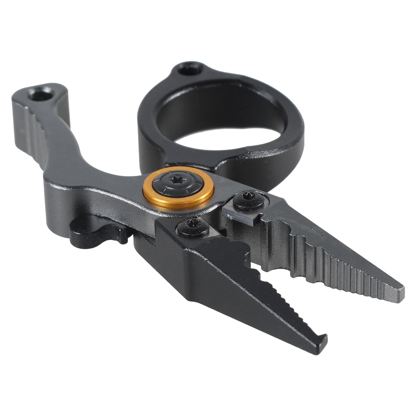 

Aluminum Pliers with Safety Lock Fishing Pliers Braided Fishing Line Cutter Hook Remover Rings Openers Fishing Multitoo чорний