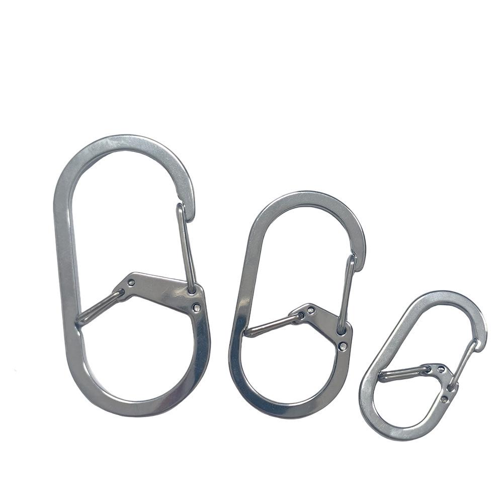 304 Stainless Steel Multi-functional Keychain Carabiner and Spring Buckle