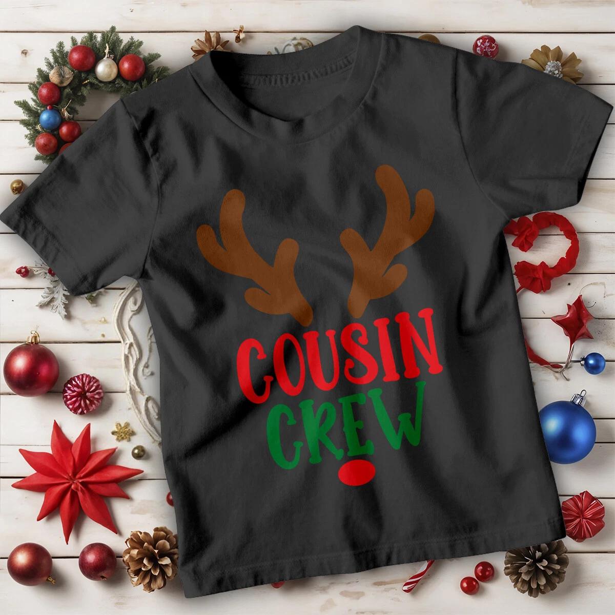 Boys and Girls Reindeer Christmas T-Shirt Tee for Kids 110