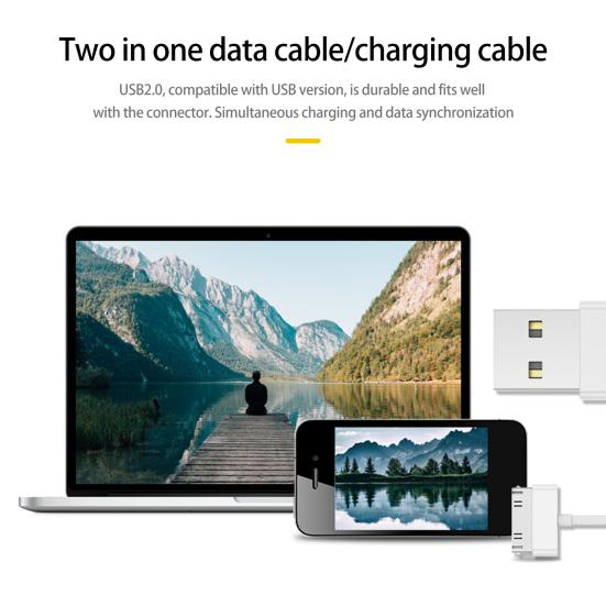 Thickened Electric Core Anti-interference Anti-bending Anti-breaking Stable Current Phone Data Cable 30pin USB