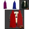 Luxuriöser Unisex Samt Halloween Kostüm Umhang mit Kapuze für Cosplay und Kostümparty