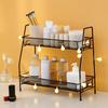 Drainage Bathroom Organizer Countertop Organizer Double Layer Stainless Steel Storage Rack for Bathroom Kitchen Organization
