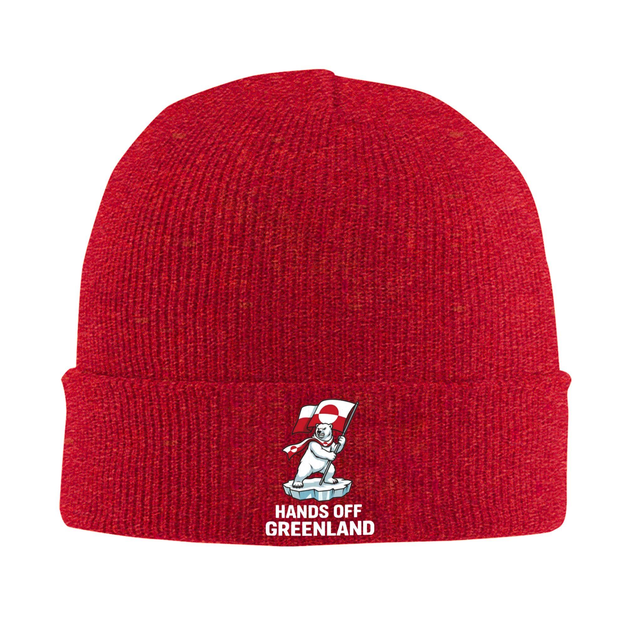 Adult Unisex Hands Off Greenland Beanie Hats  Hip Hop Knit Hat Winter Kpop Caps Custom Elastic Bonnet Hats One Size