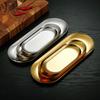 Plate Gold Oval Smooth Stainless Steel Corrosion-resistant