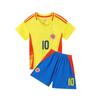 24-25G Colombia No. 10 National Team Football Jersey Children'S Clothing Children'S Set Size 14-30
