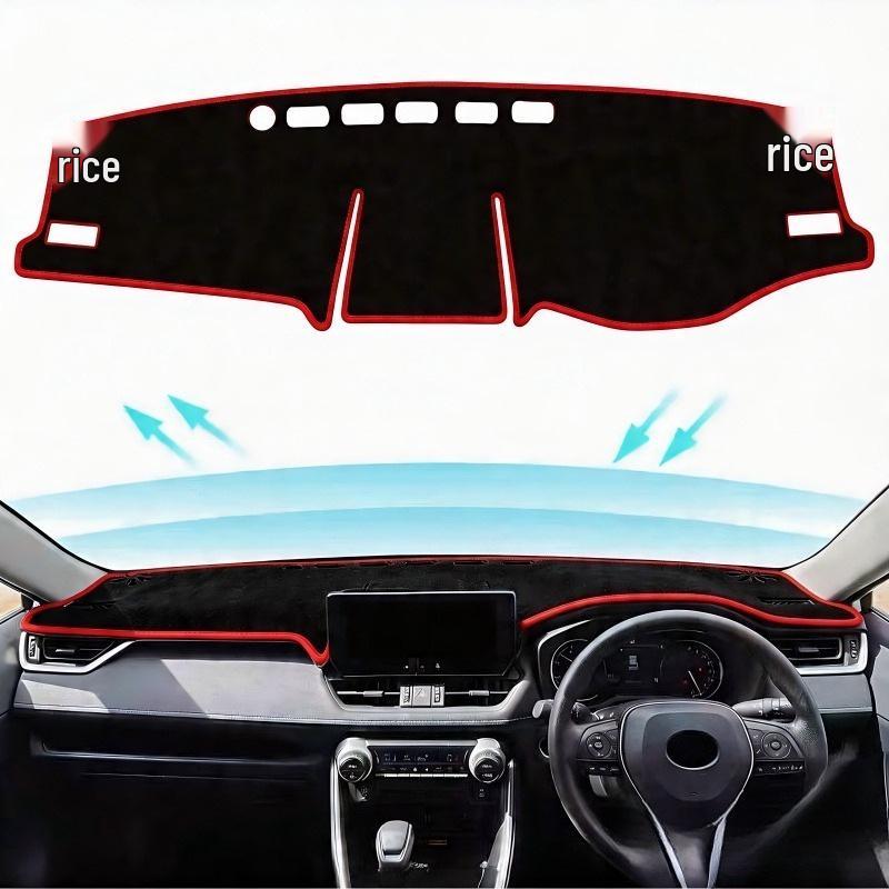 

Toyota RAV4 (2019-2024) Dashboard Sun Shade Pad - Anti-Glare & Non-Slip, Suede Velvet Leather. Single Layer Polyester