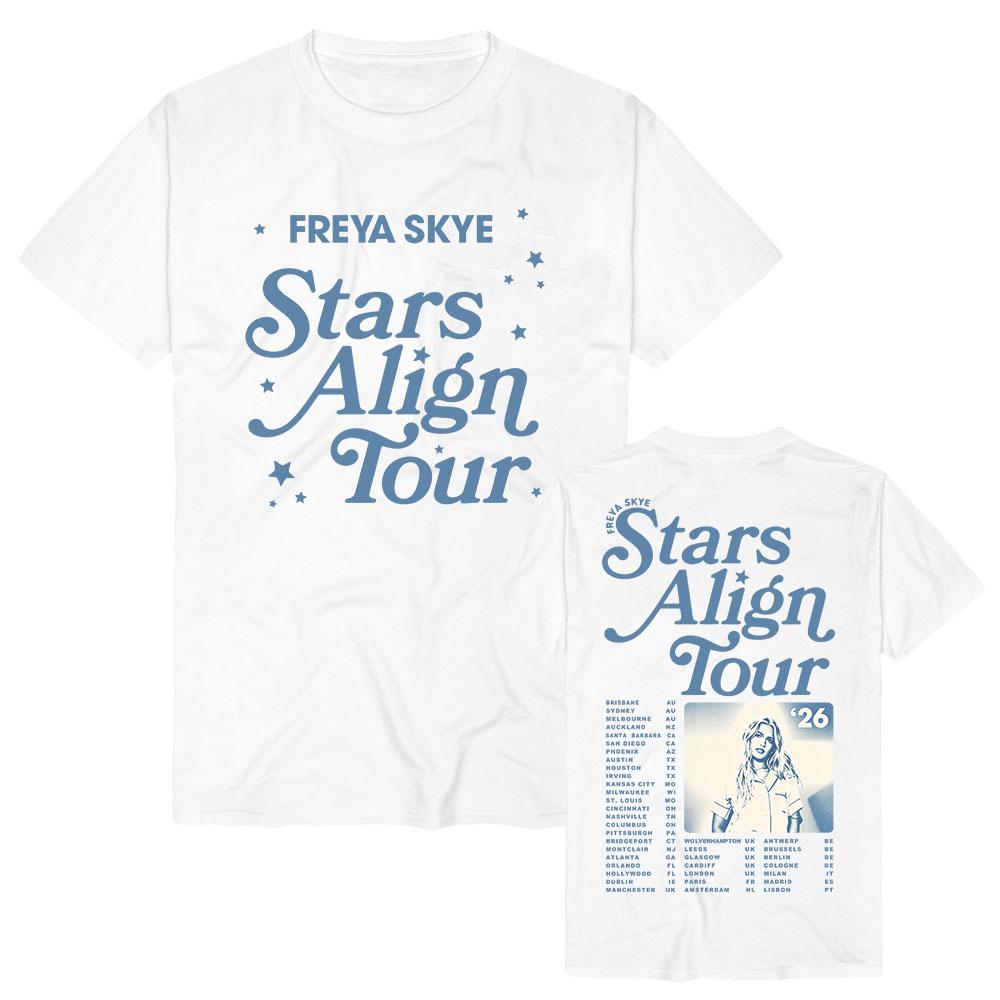 Freya Skye Stars Align Tour T-shirt Cotton Short Sleeve Summer O-neck Tees Merch Print Clothing Women Men Soft Tshirt Streetwear