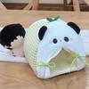 Doll Bed for Children Play House Toys Imaginative Animal Shape Plush Doll Bed for Creative Role Play And Cozy Indoor Decoration