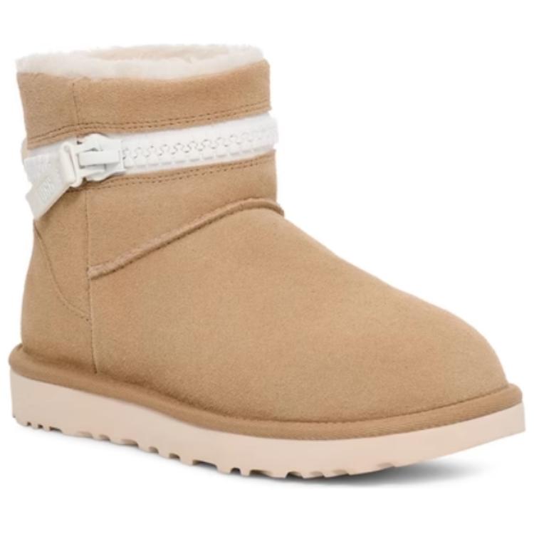 UGG Klassische Komfort-Reißverschluss-Kurz-Schneestiefel Damenstiefel Senf 1158197-MGH
