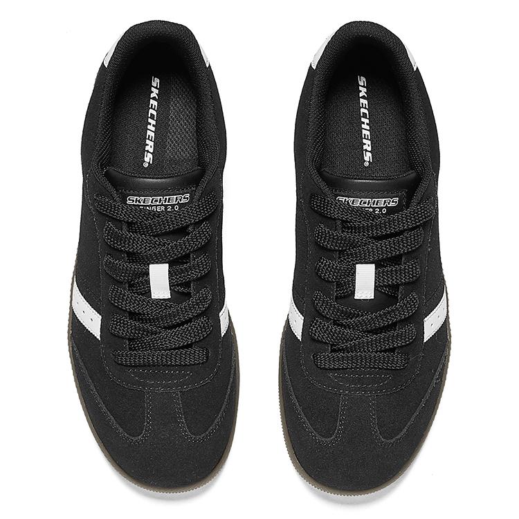 Skechers Kids Boys Comfortable Versatile Retro Lace-Up Casual Sports Low-Top Sneakers Kids Sneakers Black 418001L-BKW