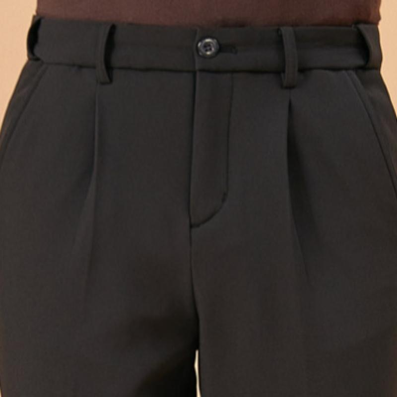 Bang Bang Men S One Pleat Ultra Warm Bonded pantS Black