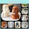 Stylish Moai Inspired Tissue Dispenser Resin Design For Quirky Home Decor Enthusiasts