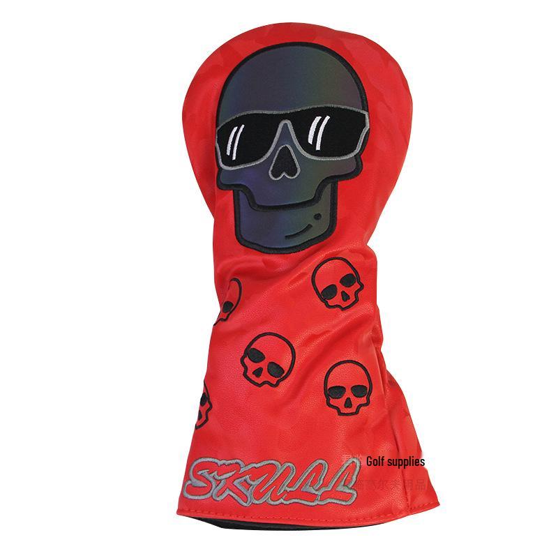 Waterproof Embroidered Skull Golf Club Head Cover - 3 Colors