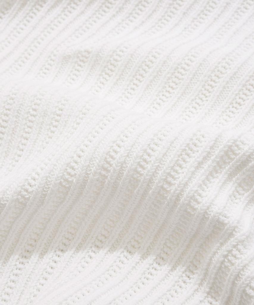 COVERNAT Crochet Polo Half Knit Ivory