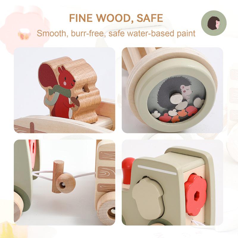 Wooden Baby Educational Shape Recognition Train Puzzle Toy Set