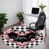 1pc Heart Love Floral Chair Carpet for Office Non-Slip, Rug for Office, Room, Good Gift for Family or Friends,  Yy251226195