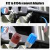 R12 To R134A Conversion Kit AC Fitting Port Retrofit Conversion Adapter 90° High/Low Side Retrofit Adapter Valve Core Remover