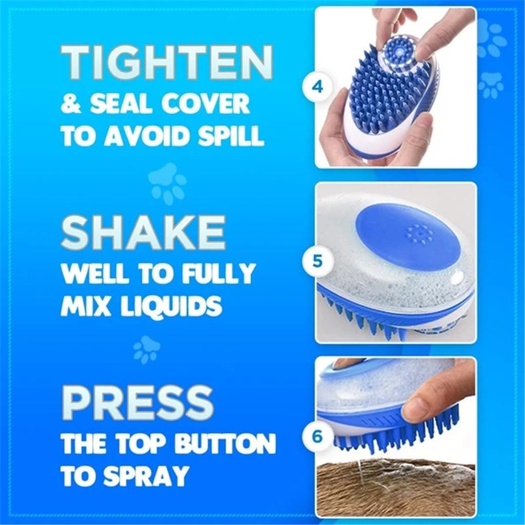 Pet Dog Bath Brush Comb Pet SPA Massage Brush Soft Silicone Dogs Cats Shower
