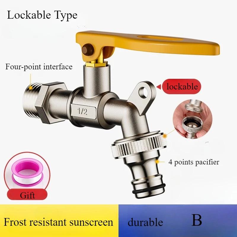 4 Punkte Alle Kupfer Außenhahn Frostschutzmittel Eins in Zwei aus dem Hofgarten Doppelwasser Außen Blumenhahn