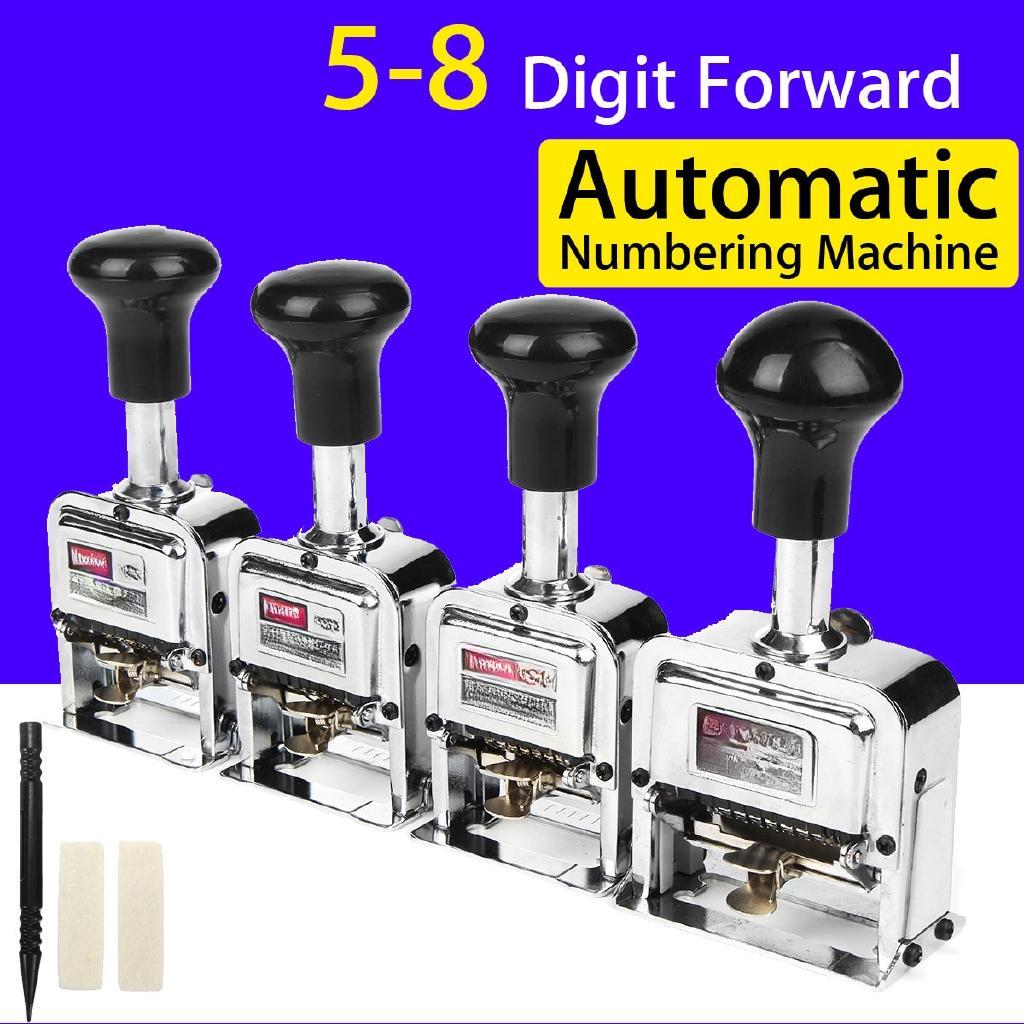 1 pz Macchina Numeratrice Automatica a 5/6/7/8 Posizioni Macchina Marcatrice di Capitolo di Pagina per Codifica Numerica Timbro Digitale