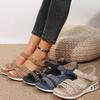 2025 Women's Sandals Peep Toe Wedge Summer New Retro Wedge Casual Sandals Women Beach Shoes Ladies Sandals Size