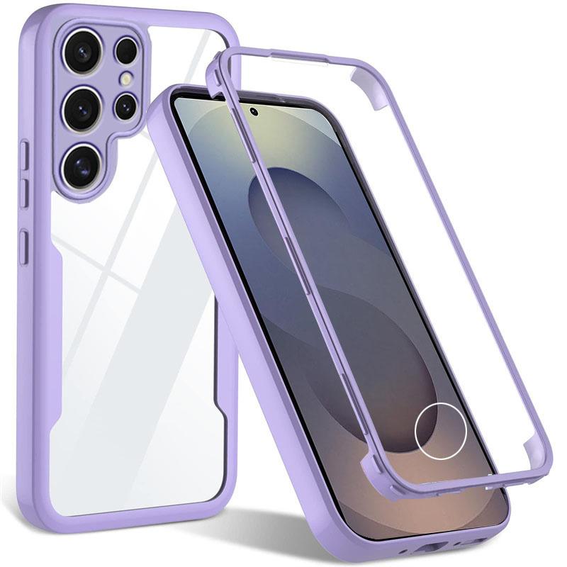 Screen Protector Case For Samsung Galaxy S25 EDGE S24 S23 S22 S21 Ultra Plus Full Body Cases For Samsung S24 S23 S21 FE Cover