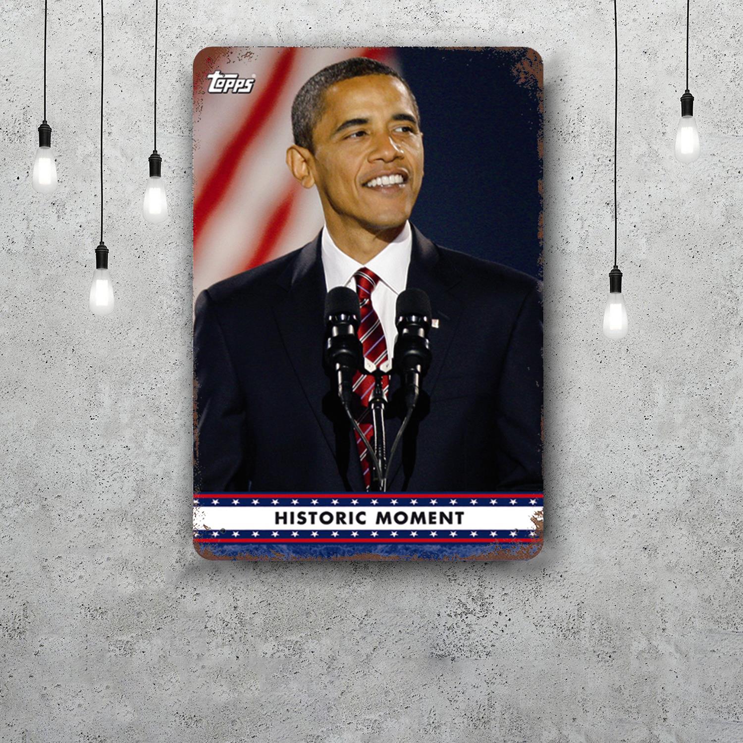 

Barack Obama Sr Decor Poster Vintage Tin Sign Metal Sign Decorative Plaque for Pub Bar Man Cave Club Wall Decoration 20x30cm（7.8x11.8inch）