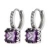 Stylish Zircon Square Alloy Earrings For Women Geometric Summer 2022 Jewelry Unique