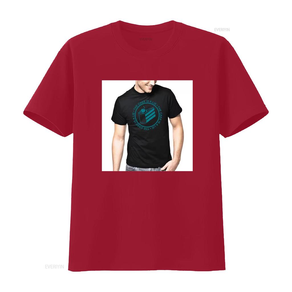 The Cake Is A Lie Portal Glados Geek Gamer Nerd Sayings Funny T Shirt For Unisex Vintage Stylish Graphic Unisex Breathable