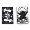 5PCs Black White Acrylic Tarot Pendants Rectangle Cat Double-sided Charms For DIY Earrings Necklace Jewelry Making 3.8cm X 2.3cm