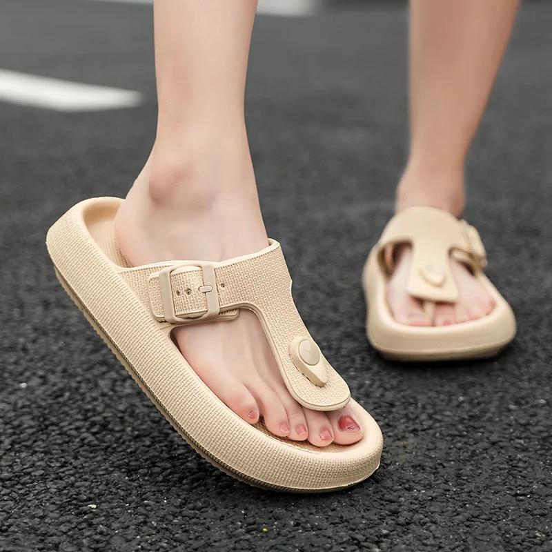 Women's Flip Flops Couple 2025 Summer New Indoor Comfortable Beach Trendy Sandals