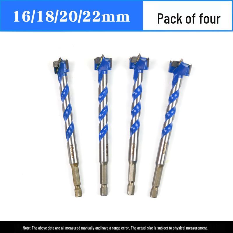 Extra Long Wood Hole Saw & Drill Set for Woodworking, Hinge, Plastic, and Door Panels