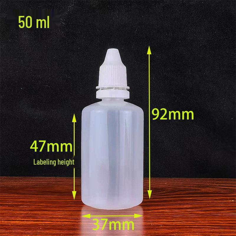 20ml, 50ml, 100ml Translucent HDPE Dropper Bottles - Squeeze & Eye Drop Design