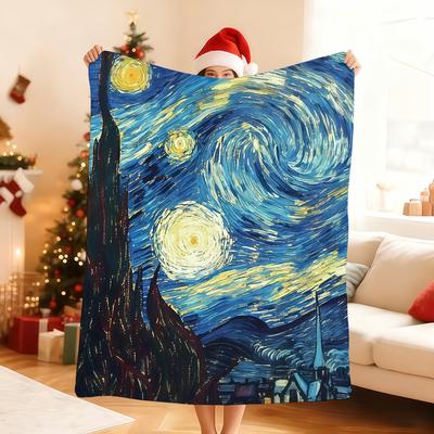 Berühmter Maler V VaN G GoGh Decke Weiche Überwurfdecke für Zuhause Schlafzimmer Bett Sofa Picknick Reise Büro Ruhe Abdeckdecke Geschenk