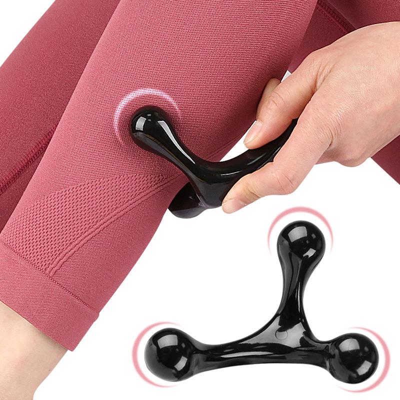 Arch Body Massager Handheld Health Balance Three Ball Back Massage Stick Relax Acupressure Health Massage Tool