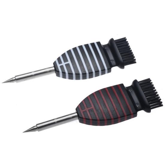 Golf Club Cleaning Brush Double-Headed Flexible Bristles Sharp Tip Stainless Steel Golf Shaft Groove Scrubber Cleaner Tool Golf Accessories