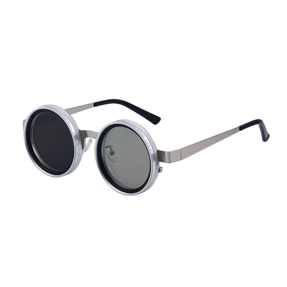 

2025 Новые регулируемые поляризационные солнцезащитные очки с зумом: Круглая оправа для мужчин и женщин, Высококлассное снижение света, Идеально подходит для рыбалки. чёрный/серебряный