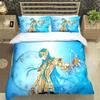 Anime Fans Saint Seiya Themed Bedding Set 3Pcs Comfortable Quilt Cover Pillowcase Bedclothes