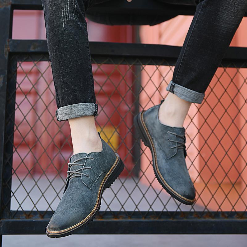 Fashion Men Sneakers New Flat Bottomed Business Lace Up Sports Outdoor Anti Slip Walking Casual Loafers Fashion Soft Soled Casual Shoes